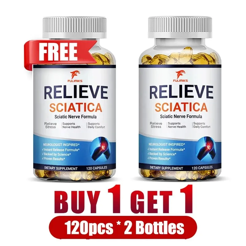 Cápsulas para alívio da ciática, suporte para lombar inferior, ciático, quadril, coxa, pé, nervo e articulação, saúde, relaxamento muscular, flexibilidade