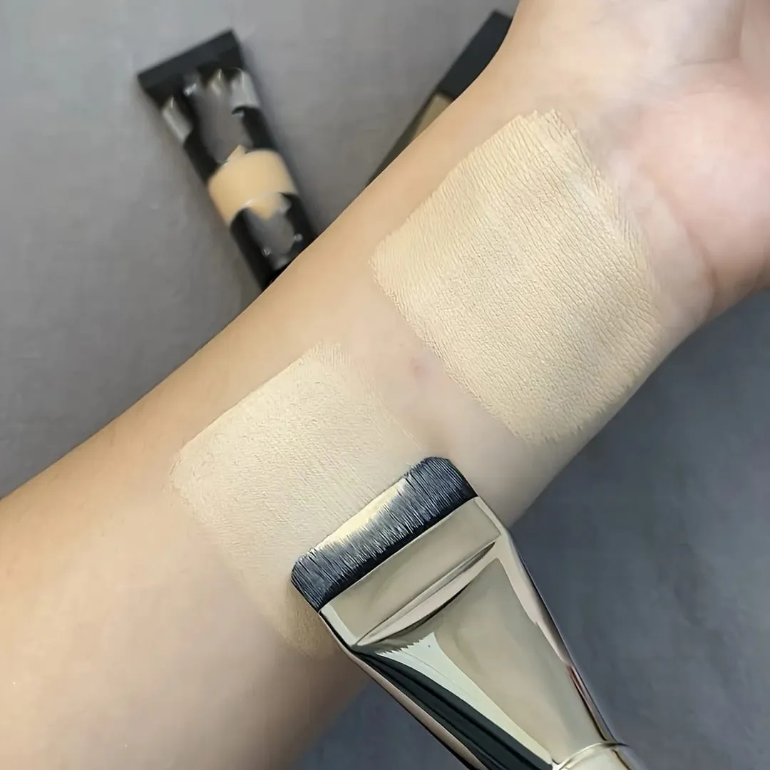 1/2 unidades de base multiuso ultrafina, hipoalergênica, escova de base oval com cerdas de nylon - perfeita para contorno facial