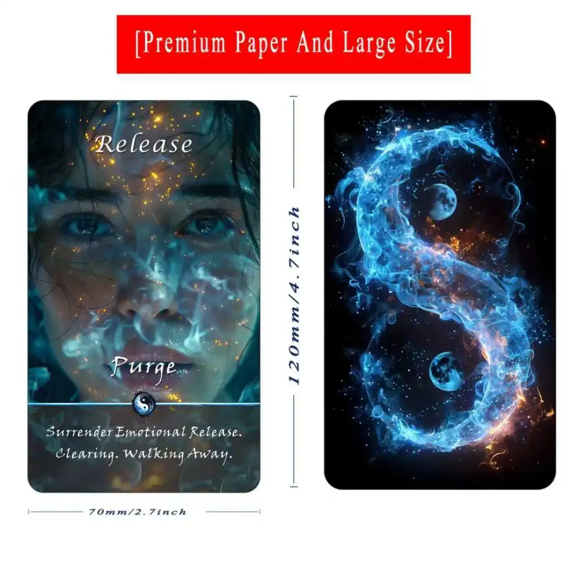 Cartões de adivinhação yin-yang, baralho de adivinhação de conexão karma (68 cartas), ferramenta de orientação espiritual para iniciantes, emoções de cura — image 2