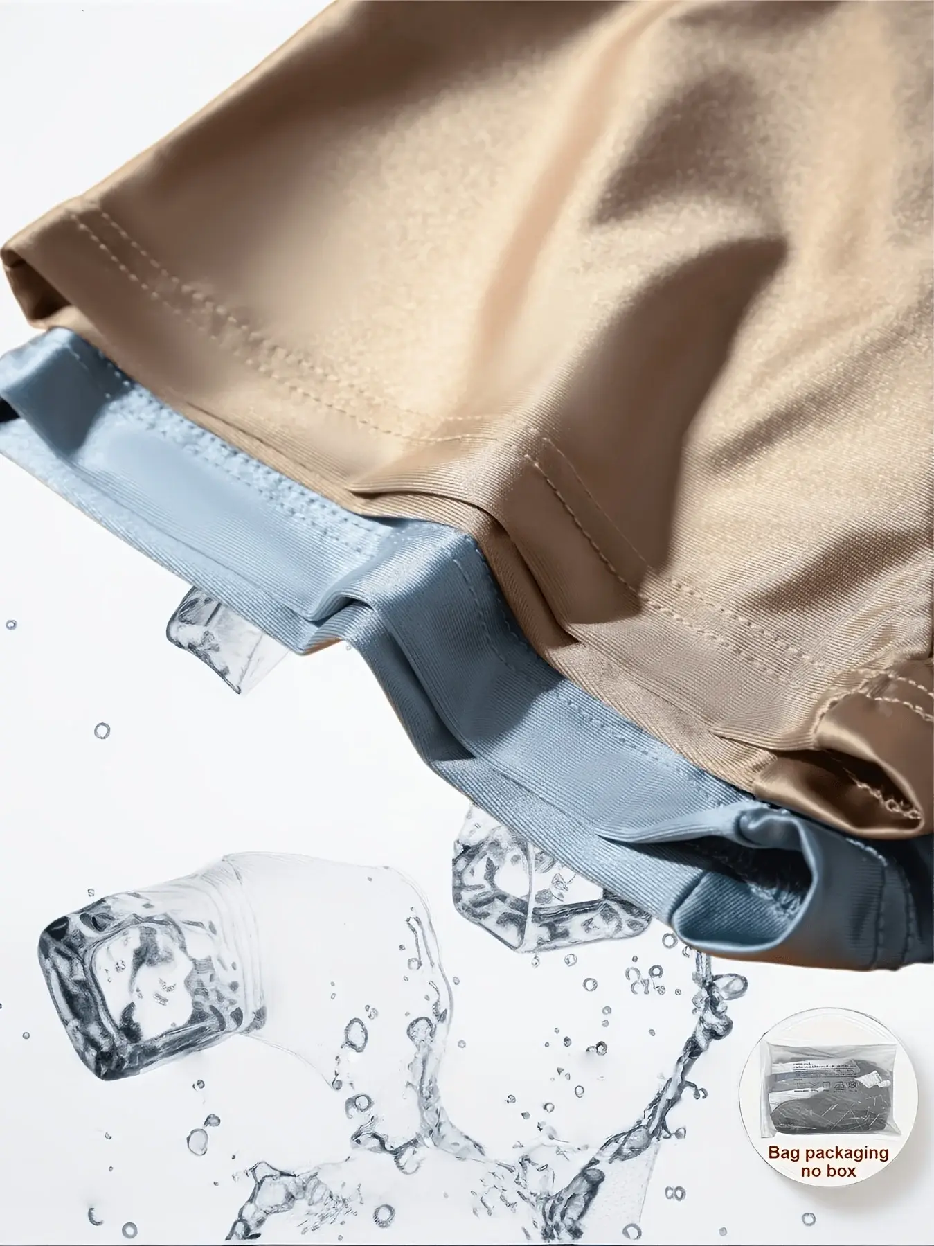 4 unidades/pacote luxo gelo seda cetim-como boxers verão suave legal sólido cuecas masculinas respirável malha virilha calcinha