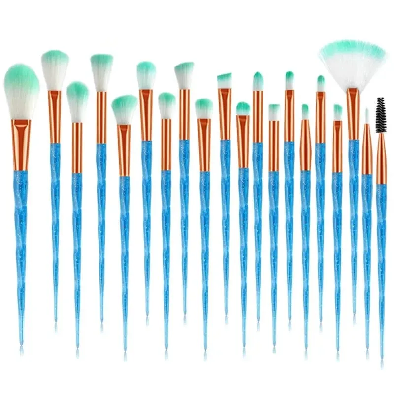 20Pcs Diamond Makeup Brushes Set Powder Foundation Blush Blending Eye shadow Lip Cosmetic Beauty Make Up Brush Pincel Maquiagem
