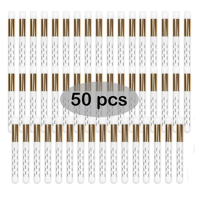 50 pçs profissional macio lash extensão shampoo escovas limpeza profunda cílios sobrancelha nariz casca cuidados salão de beleza suprimentos ferramentas