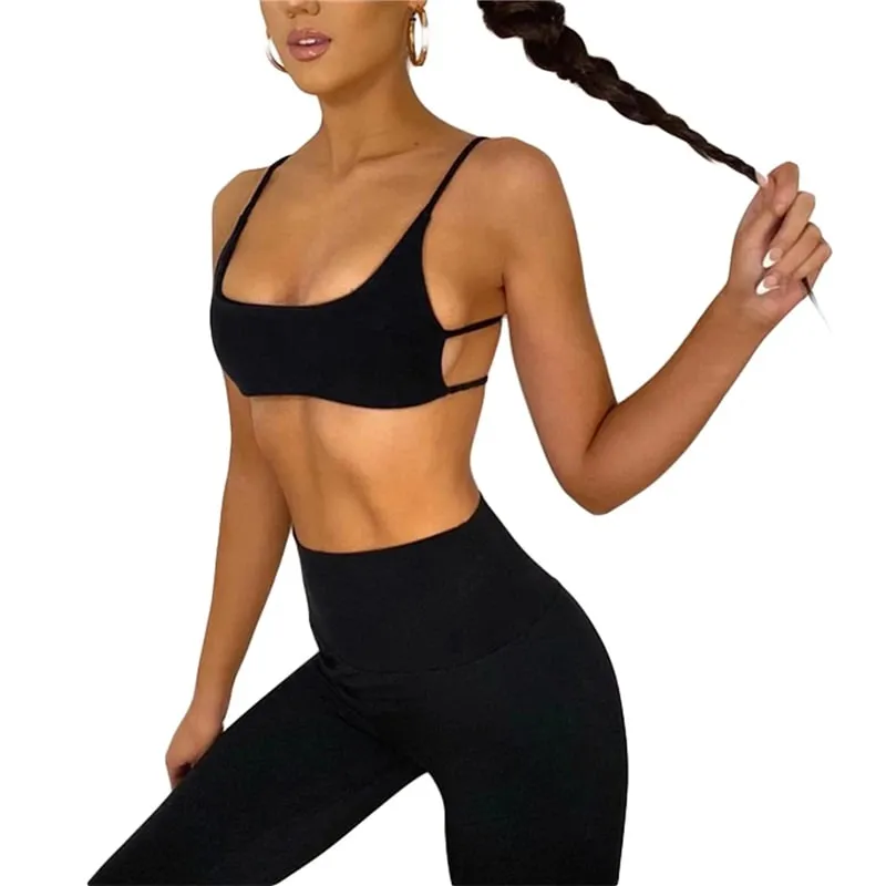 Lamuusaa y2k tops femininos roupas sexy cor sólida alça espaguete sem mangas sem costas colete com nervuras básico camisetas verão streetwear — image 9