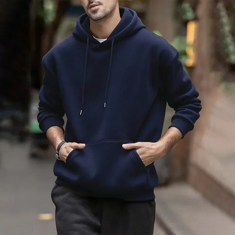 2025 outono/inverno nova chegada moletom com capuz masculino de alta qualidade cor sólida moletom masculino casa ao ar livre casual moda pulôver