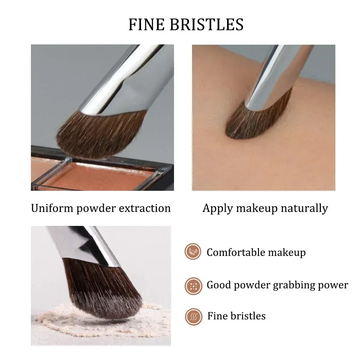 1 pçs nariz sombra escova ângulo contorno pincéis de maquiagem rosto bronzer nariz silhueta sombra cosméticos mistura compõem ferramenta