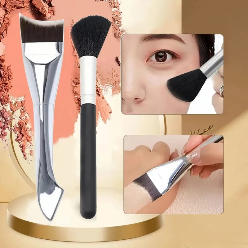 Pincel de maquiagem com design crescente atualizado, pincel ultrafino e suave para aplicação de máscara líquida, espátula, pincéis de maquiagem, ferramentas de beleza