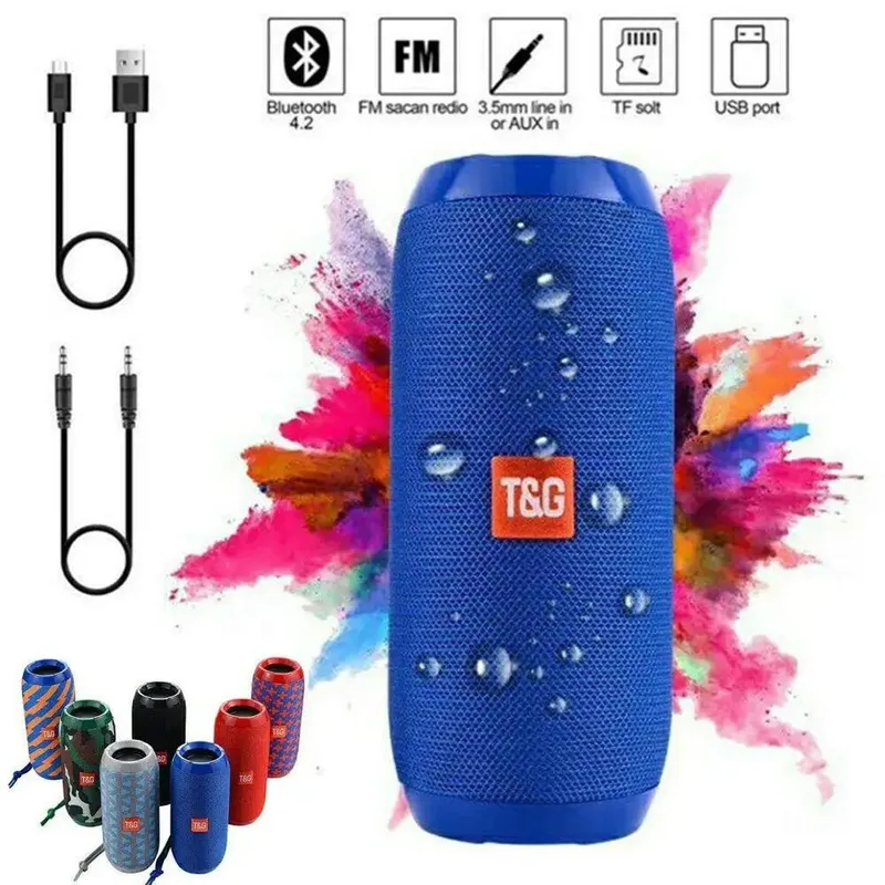 Tg117 alto-falante bluetooth ao ar livre portátil sem fio coluna dupla barra de som baixo subwoofer leitor música alto-falante rádio fm