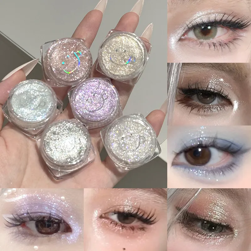 Sombra única - Ultra Sparkle Glitter, acabamento sedoso, fosco e luminoso perolado para uma aparência diária ousada e delicada de maquiagem dos olhos