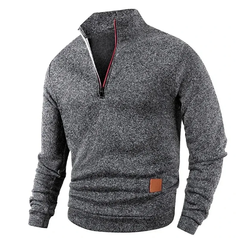 Animal jogo masculino meio zíper sweatshirts manga longa sólido pulôver gola alta streetwear jaqueta quente casacos esportivos outerwear — image 7