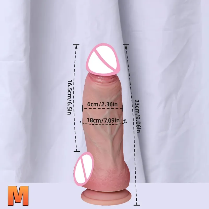 New Realistic Soft Double Silicone Big Dildo 2 Colors Penis 3 Sizes Vaginal Masturbation Suction Cup Dick Woman Anal Sex Toy