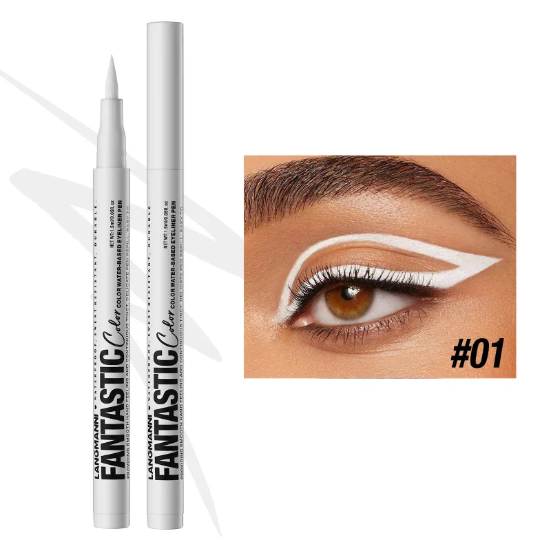 Matte Blue Black Liquid Eyeliner Pen Waterproof 12 Colors Ultra-thin Colorful Eyeliner Smooth Quick-Drying Eye Liner Pen Makeup