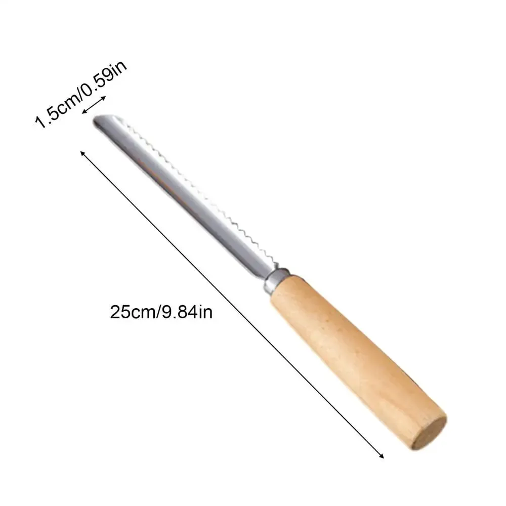 Corer ferramenta de cozinha de aço inoxidável pêra pitter antiderrapante manual de cozinha corer com alça de madeira para cortar frutas cozinhar salada