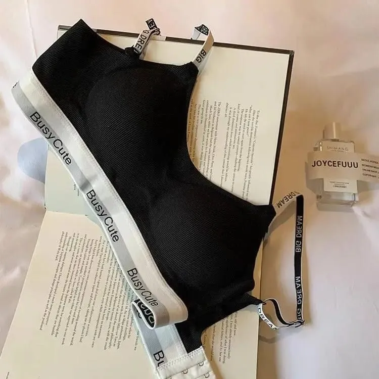 2026 nova carta sem costura conjunto de sutiã conforto sem fio suporte pequeno busto elevador anti-sag diário esporte feminino lingerie roupa interior 32-38abc