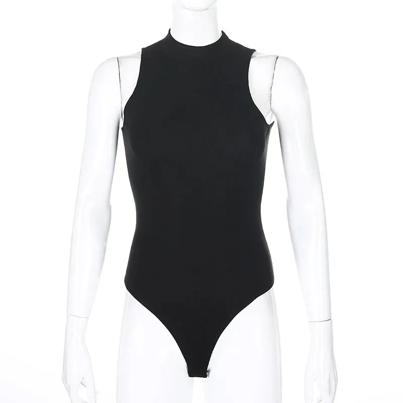 European and American style basic slim fit solid color jumpsuit with bottom layer sleeveless tight and sexy top