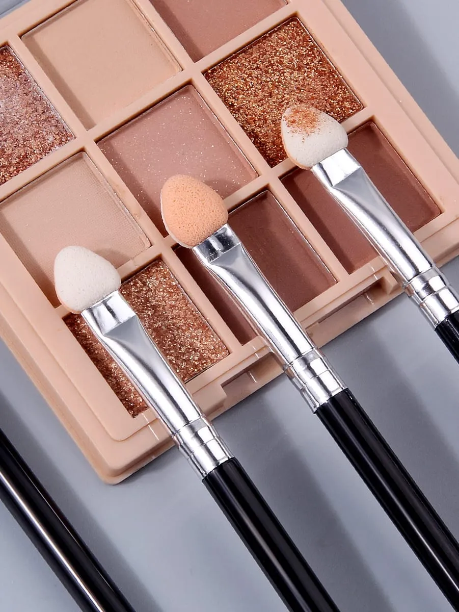 10 pçs dupla cor esponja pincéis de sombra ferramentas de maquiagem sombra vara cabeça de esponja escova de manchas de unhas