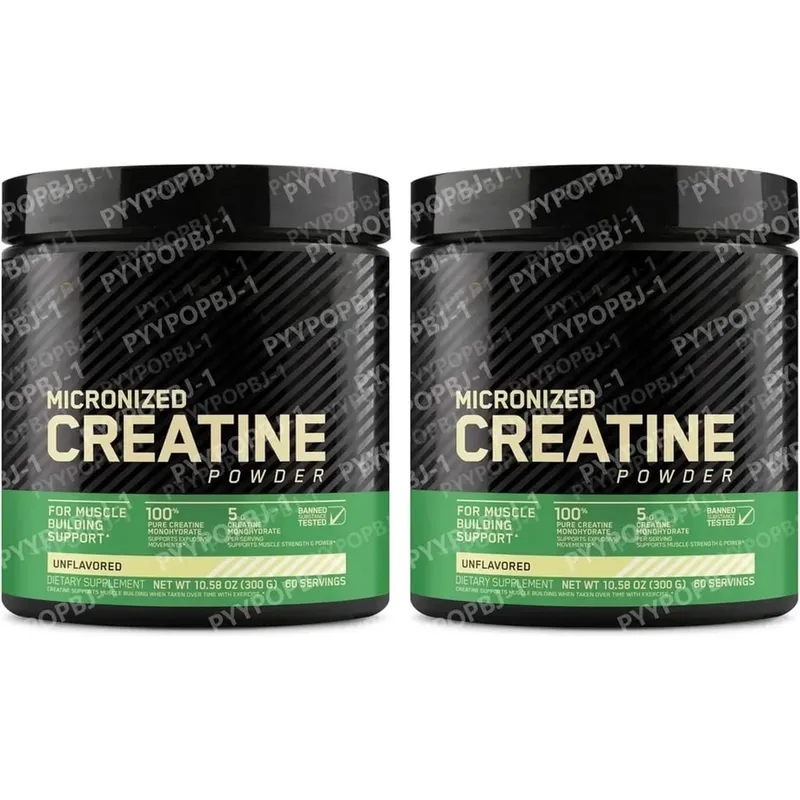 Creatina monohidratada micronizada, pó puro e sem sabor para construção muscular, força, suporte de recuperação, adultos 300g