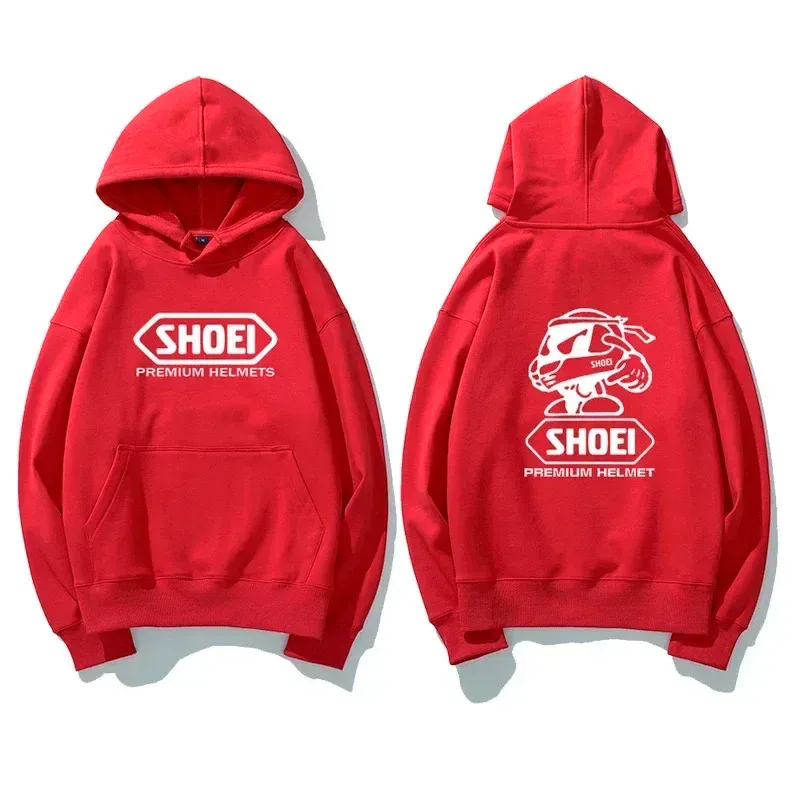 Motorcycle Helmet Theme Graphic Hoodie Unisex Front Back Double Print Biker Drawstring Hooded Sweatshirt Casual Pullover Top