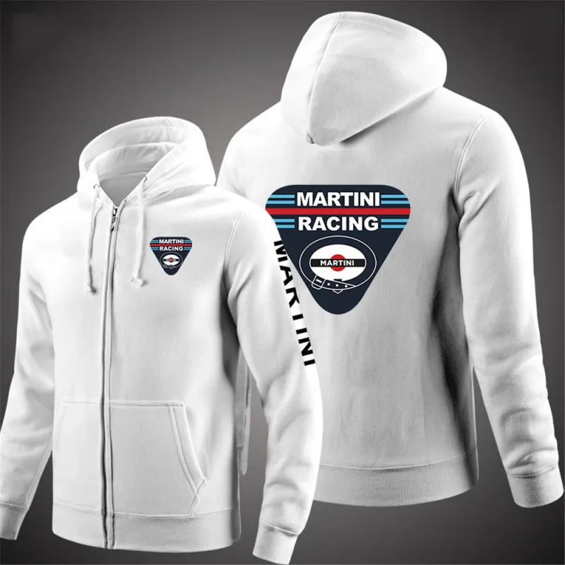 Martini Racing 2024 Men's Fashion Hoodies Spring And Autumn Solid Color Zipper Pullover Comfort Harajuku Top Sweatshirts