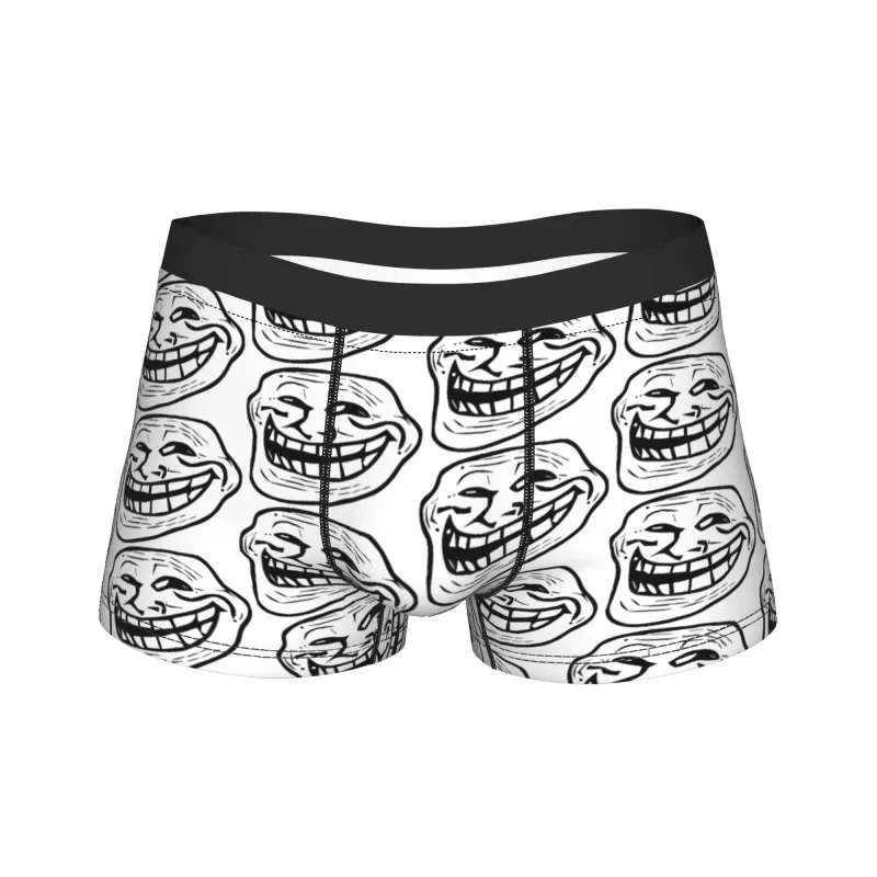 Rage comic trollfac tronco engraçado anime bolsa roupa interior venda quente padrão boxer breve confortável cuecas masculinas plus size