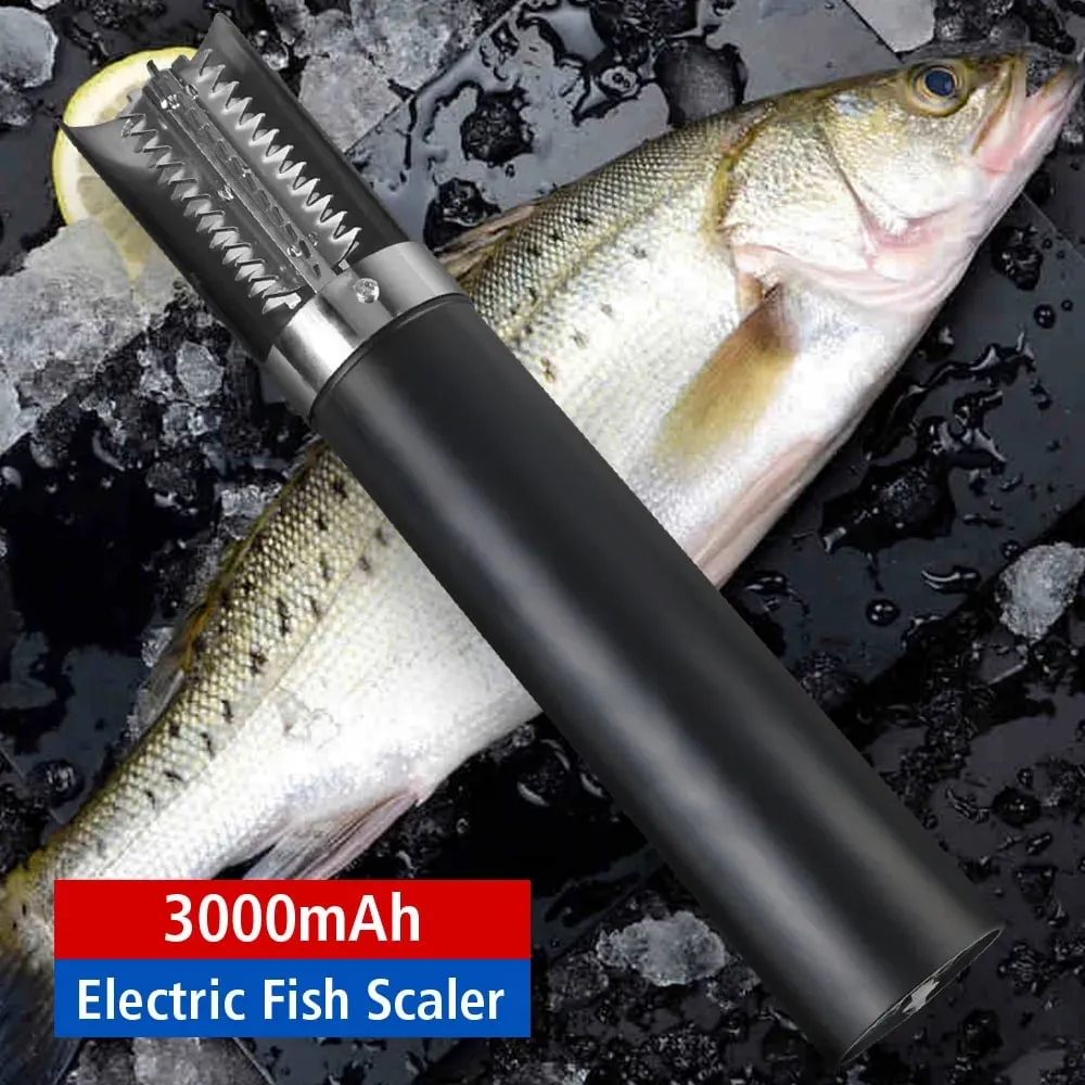 魚鱗器無線海鮮工具魚刮清潔器魚去除器清潔器無線便攜式電動魚鱗器去除器