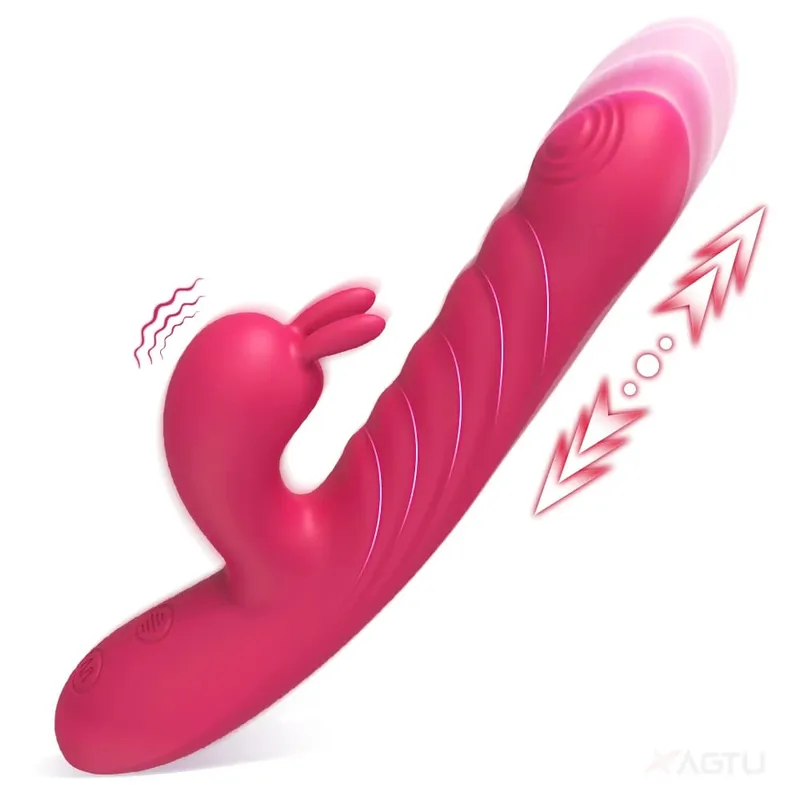 Rabbit Thrusting Vibrator for Women Clitoris Stimulator Powerful G Spot Vagina Massage Female Masturbator for Adult Sex Toys