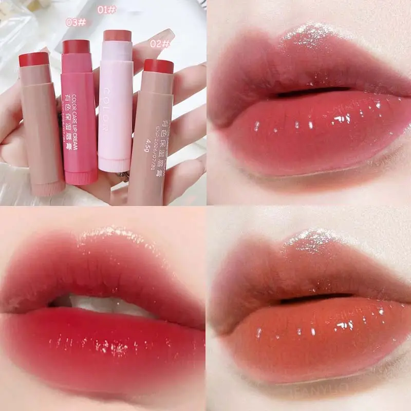 Conjunto de óleo labial com brilho de água, 3 peças, hidratante de longa duração, anti-secagem, bálsamo labial colorido, batom desbotado, conjunto de maquiagem de linha labial — image 2