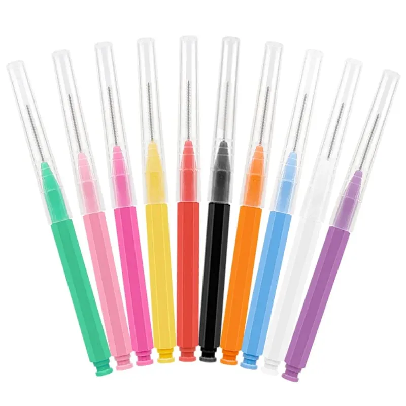 40 pçs mini escova de sobrancelha sobrancelha perm escova de maquiagem cílios extensão levantamento dobrável mini escovas de cílios dental limpo ferramentas de beleza