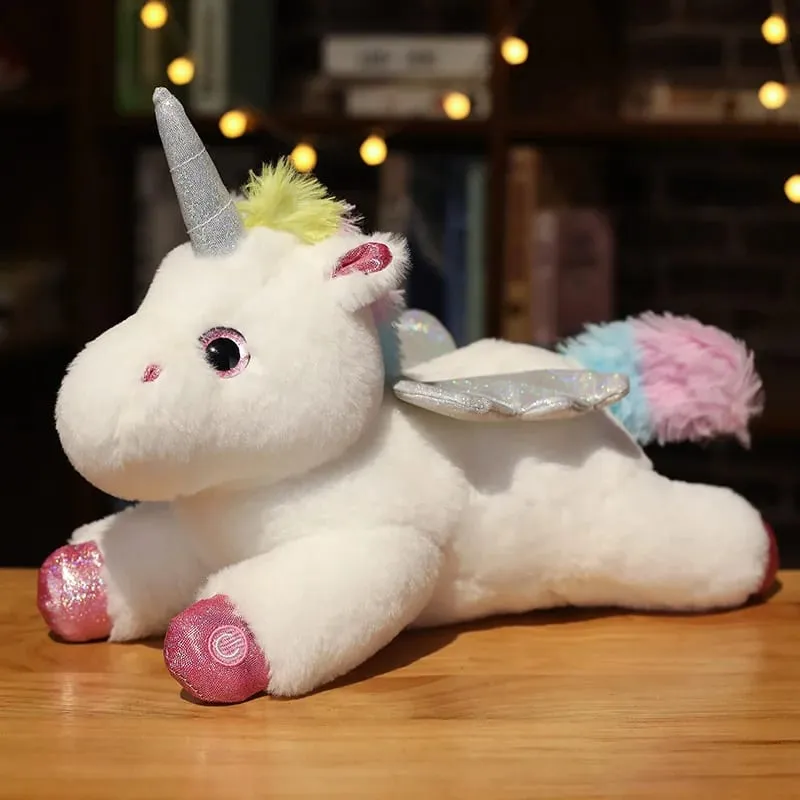 38cm creative Toy Luminous Pillow Soft Stuffed Plush Glowing Unicorn Cushion Led Light Toys Gift For Kids Children Girls