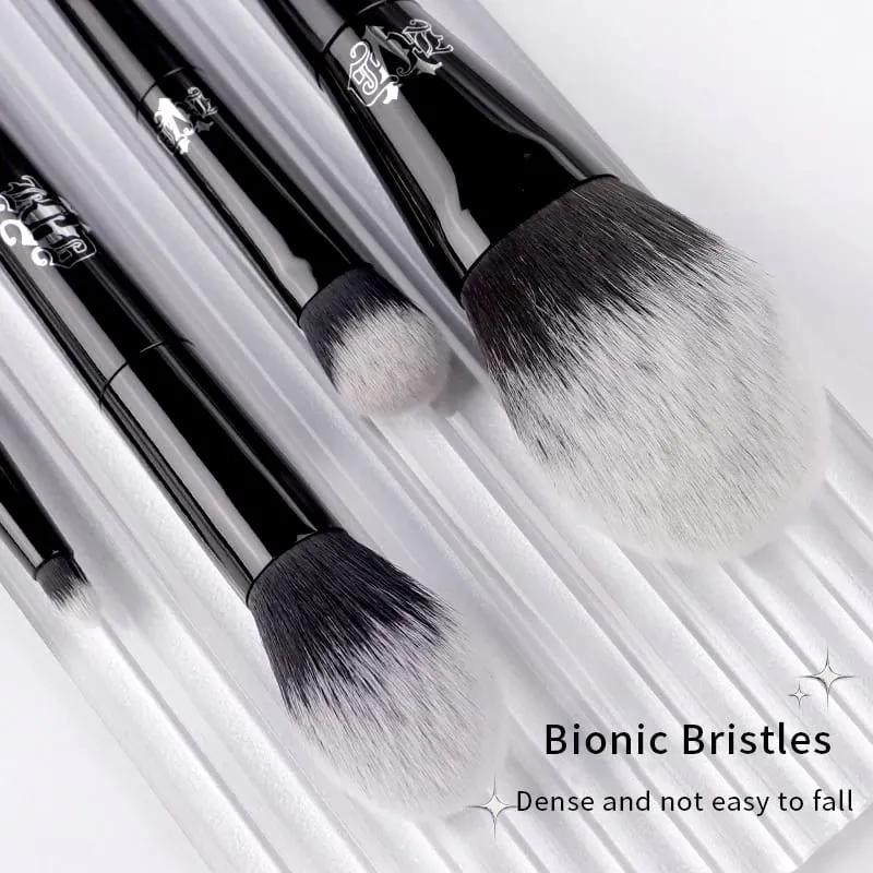 Kat Von D Conjunto de pincéis de maquiagem e kit para base, blush, destaque, corretivo, escultura em pó, sombra, pincel de maquiagem de marca KVD
