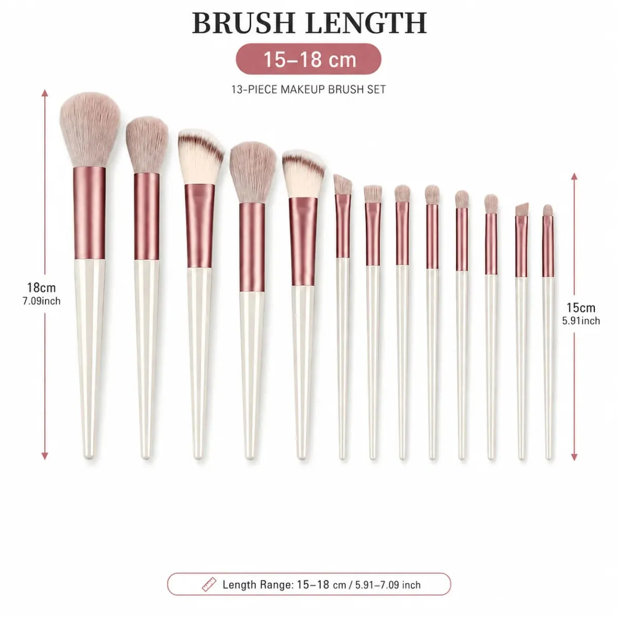 13Pcs Makeup Brush Set Soft Face & Eye Makeup Brushes for Foundation Powder Blush Concealer & Eyeshadow