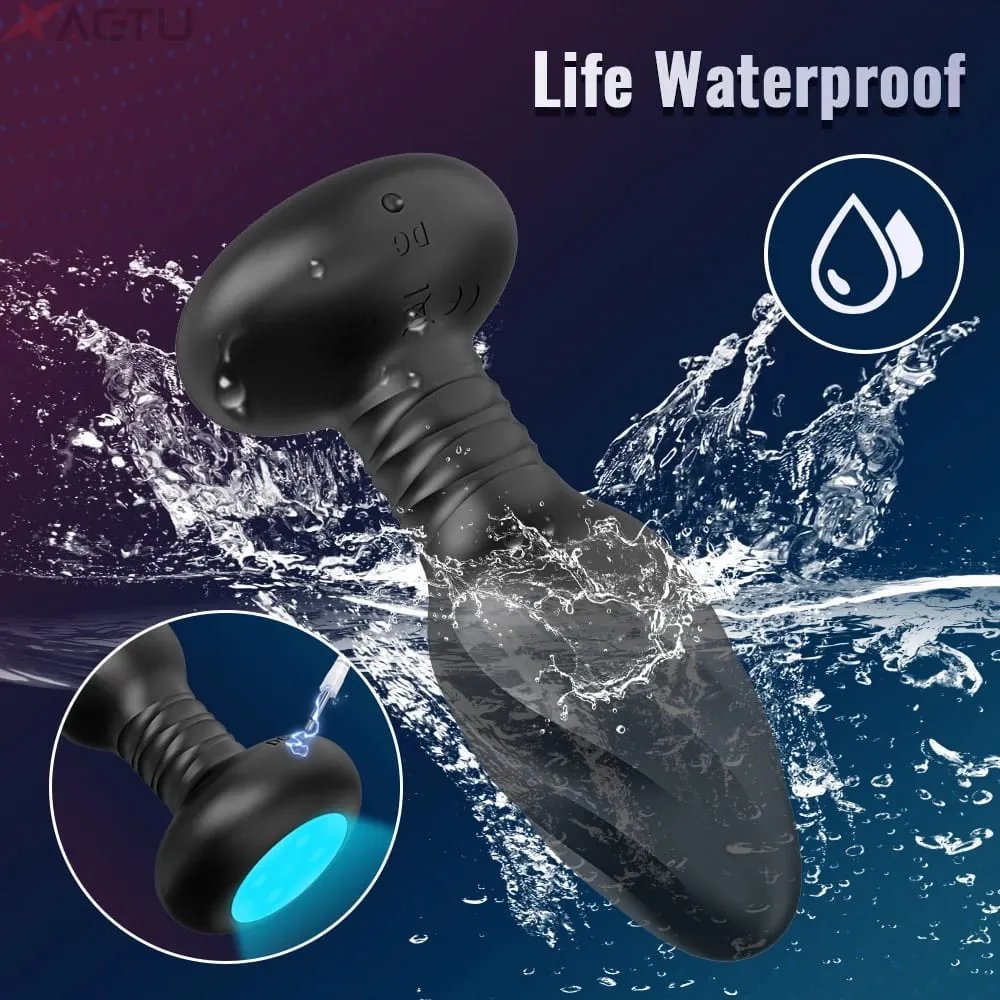 Plugue anal vibratório com rotação de led, controle por aplicativo, para mulheres, vibrador anal, plugue anal para homens gays, brinquedo sexual de interação para casais