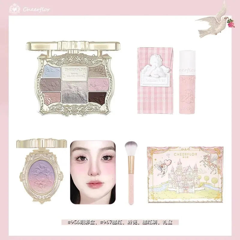 Conjunto de caixa de presente de maquiagem cosméticos blush batom sombra paleta prático kit de maquiagem premium presente de aniversário para mulher gi — image 6