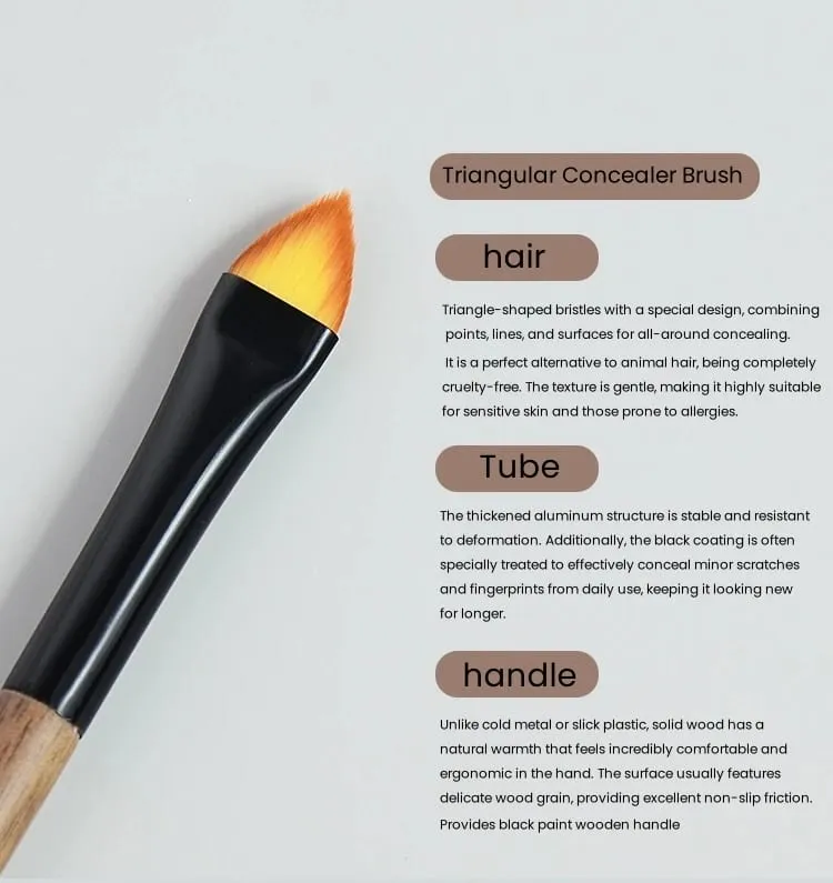 Triangle Concealer Makeup Brush Cosmetic Liquid Foundation Contour Cream Beauty Brushes Face Make Up Tools — image 3