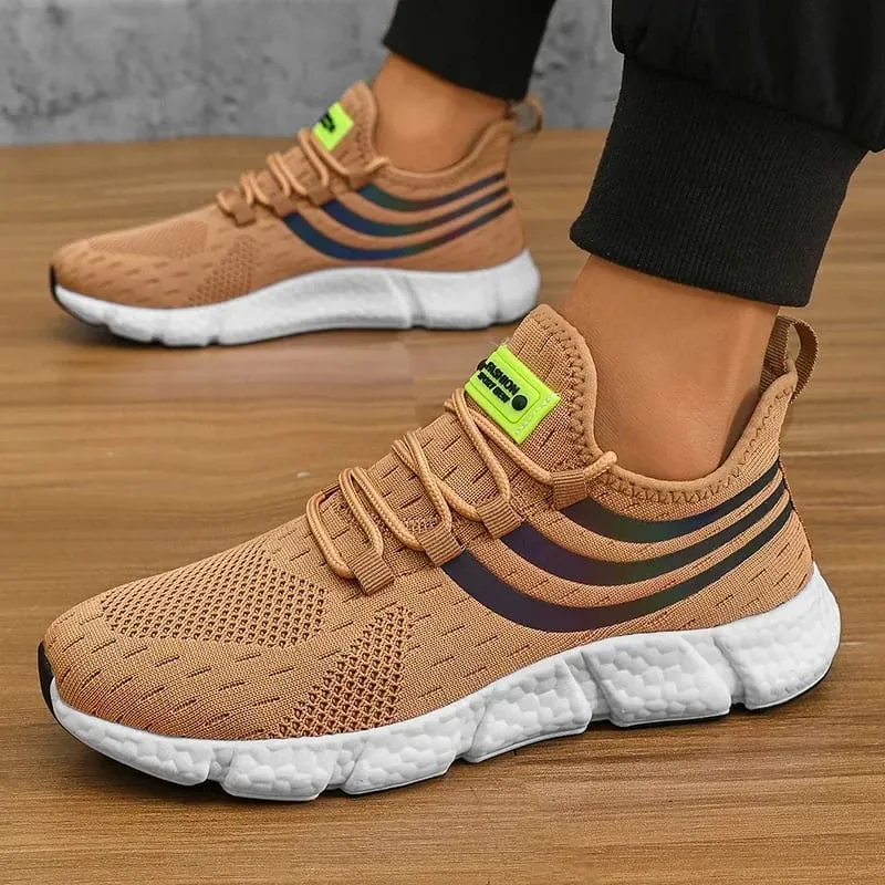Tênis masculino confortável respirável sapatos de plataforma verão homem tênis de corrida respirável confortável moda tênis de caminhada
