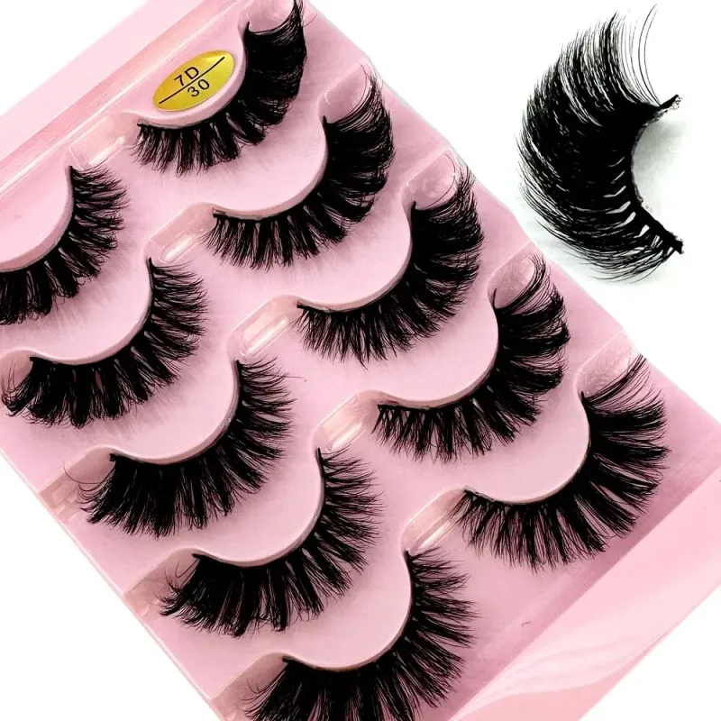 Fluffy Lashes Mink False EyelashesThick Cat Eye Makeup Long Natural Volume 3d Eyelashes Extension Wholesale Mink Eyelashes