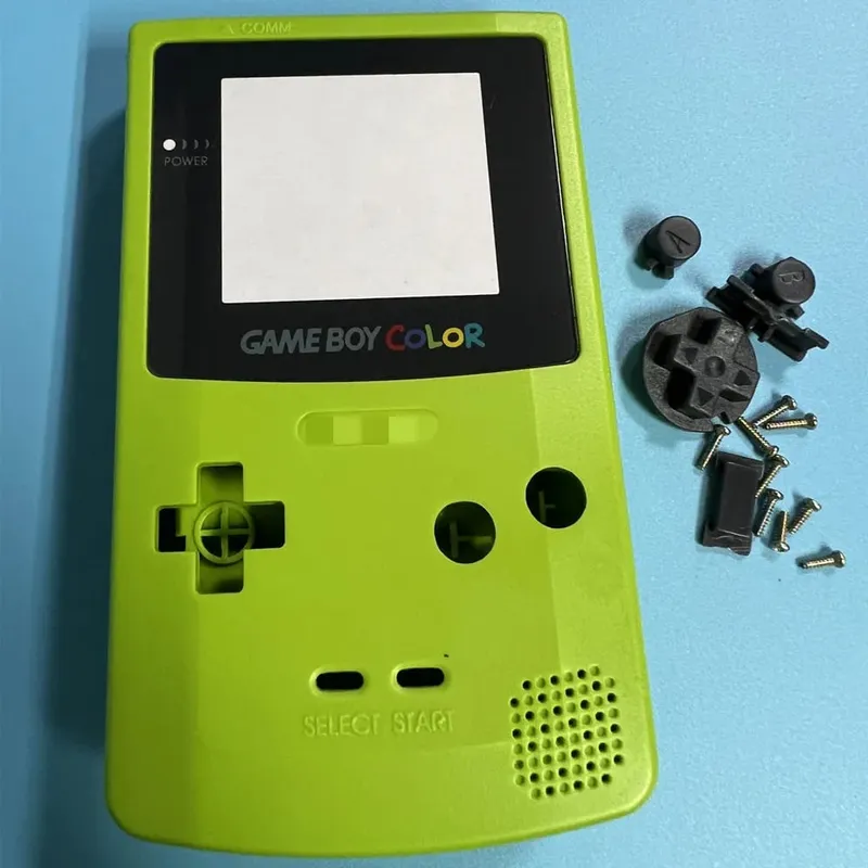 新款 Gameboy 彩色外殼 GBC 外殼限量版替換外殼遊戲週邊配件男孩生日禮物夜光
