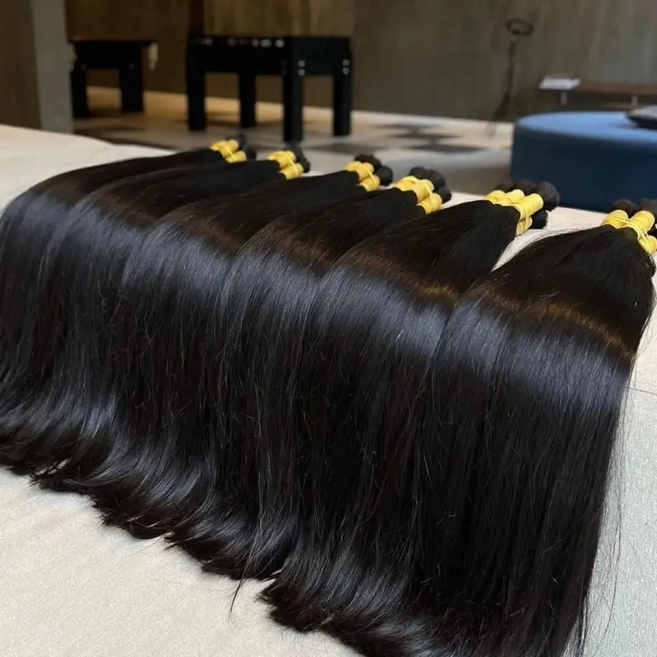 No Weft Virgin Bulk Human Hair Human Hair For Braiding 100% Unprocessed Human Hair Bulk Extensions Brazilian Natural Boho Braids