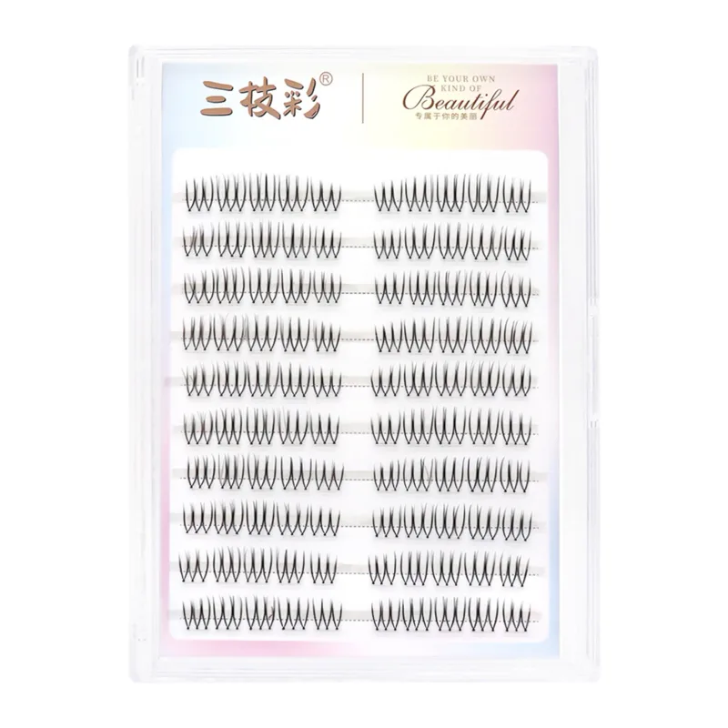 Cílios postiços C Curl Natural & Wispy Lash Wisps Manga Cílios autoadesivos perfeitos para meninas noite fora ferramentas de maquiagem para os olhos