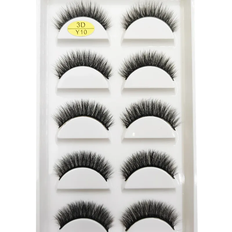 Natural 3d vison cílios postiços macios finos fofos cílios falsos maquiagem cílios beleza gato cilios 5 pares 15 estilos