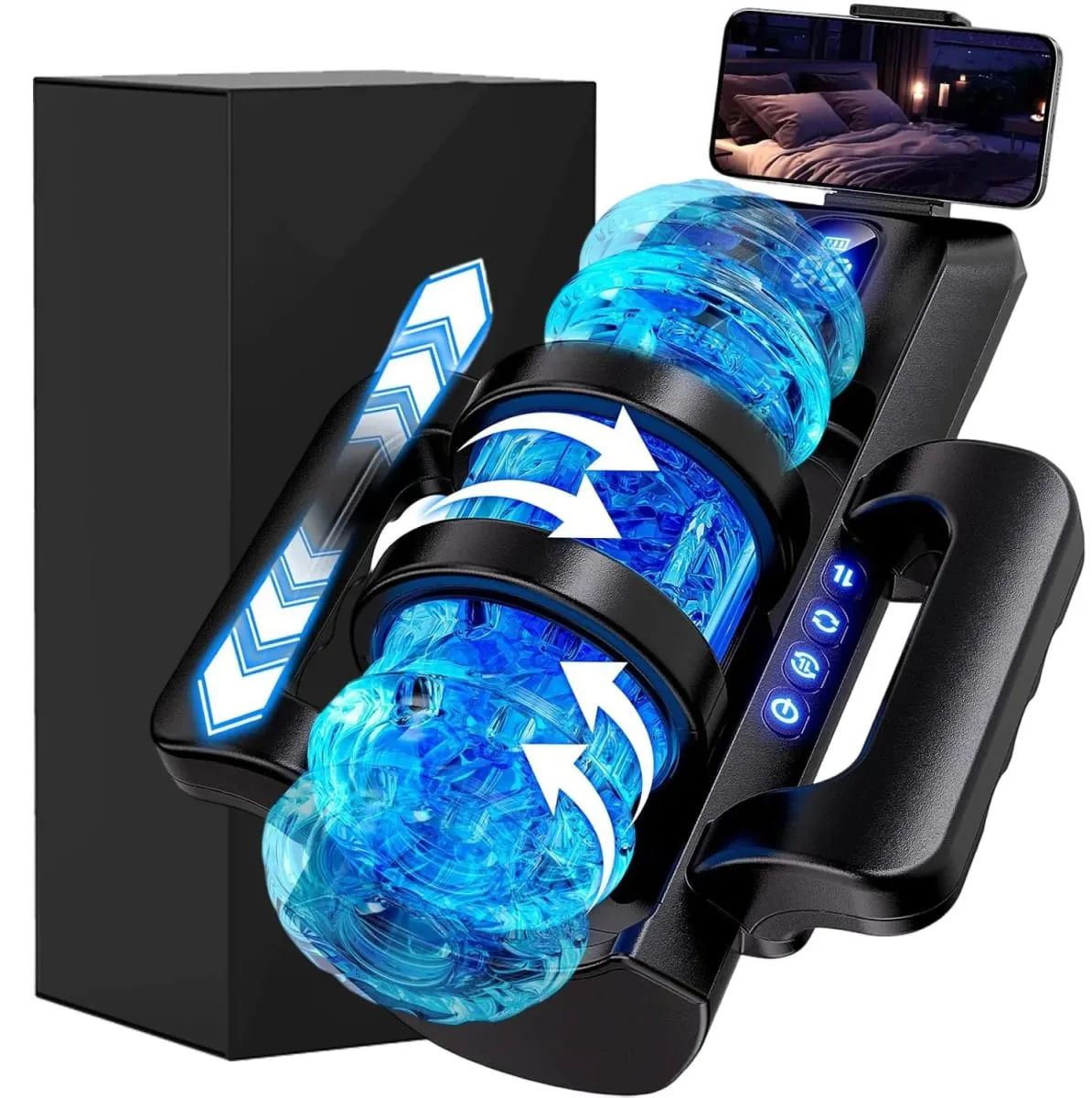 Thrusting High Speed Male Masturbator Machine Automatic Telescopic Masturbation Cup Handsfree Sex Toy For Men