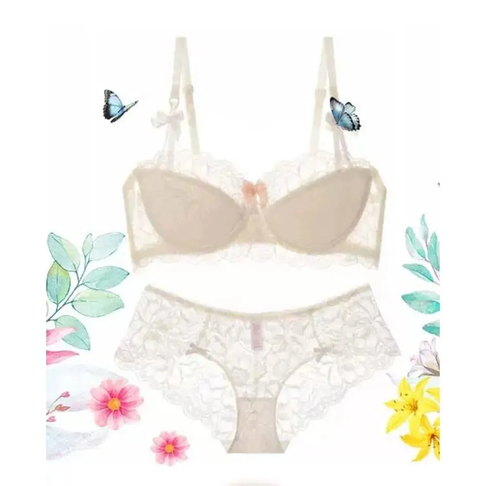 Conjunto de sutiã meia xícara de verão, tendência, fino, grande, minimizador de busto, lingerie de abstinência reunida para mulheres, sono diário, roupa casual