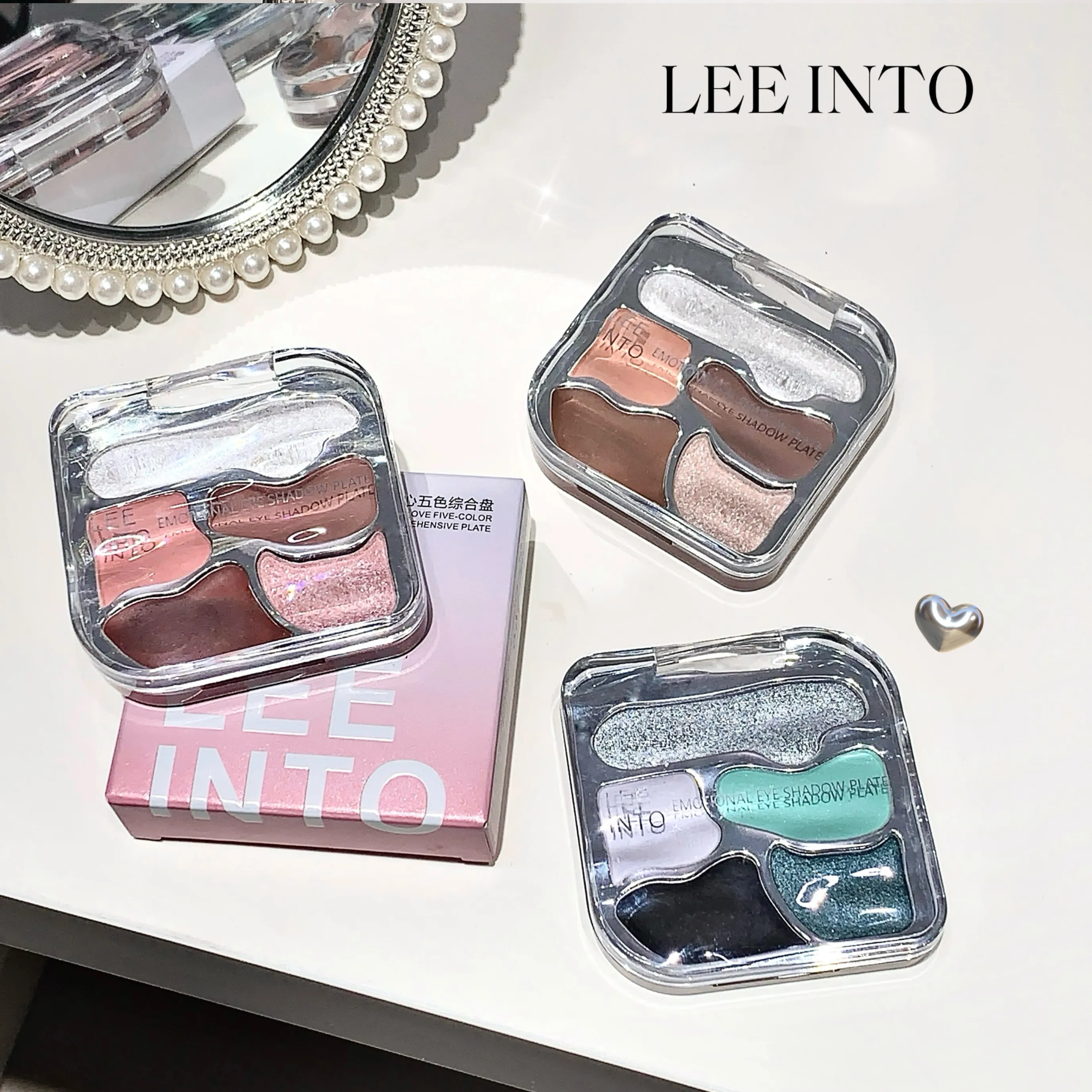 Paleta abrangente de sombras de olhos de cinco cores, contorno fosco, destaque e desenvolvimento de cores, paleta tudo-em-um
