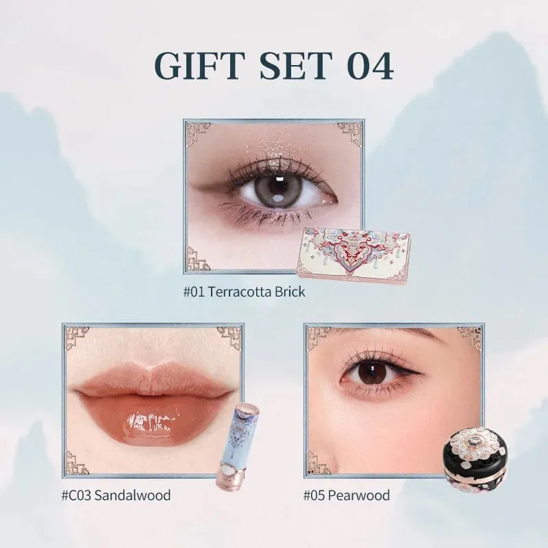 Makeup Set Flower Knows Butterfly Cloud Collar Collection Makeup Gift Set Includes Eyeshadow Blush Lipstick Vegan&Cruelty-Free