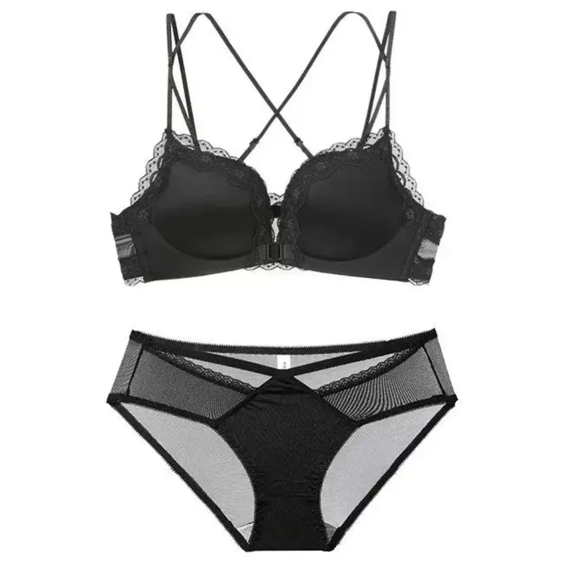 Feminino leopardo fechamento frontal push up sutiã pequeno busto anti derramamento suporte lateral sexy sutiã traseiro tamanho 32-38abc roupa diária lingerie