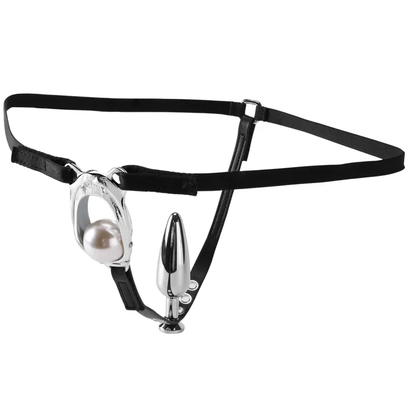 Roupa íntima sexy com plugue anal, alça ajustável, rolando o cordão, estimula o ponto g, bondage, brinquedos sexuais, prazer adulto