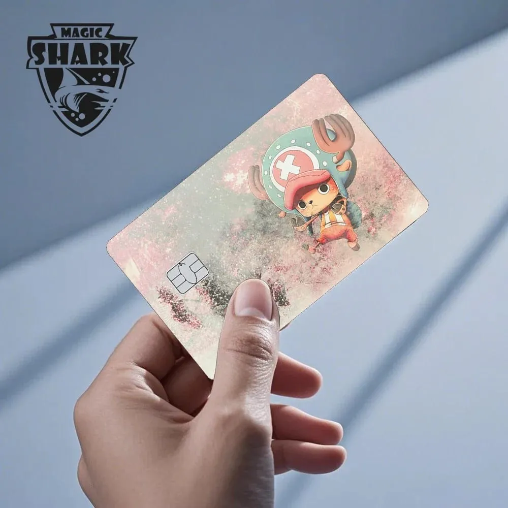 Hot Sale Maigc Shark Anime Chopper Luffy Nami Waterproof Front Side Sticker Film Skin for Credit Debit Card