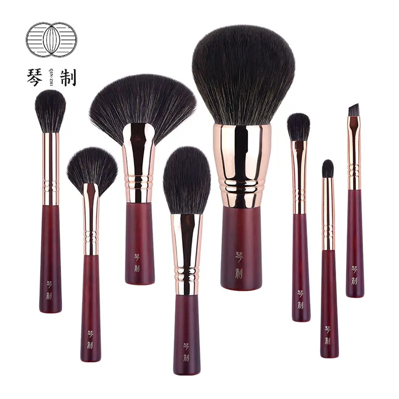 Bộ cọ trang điểm thủ công chuyên nghiệp Sợi tổng hợp mềm tay cầm ngắn Bộ cọ trang điểm cầm tay du lịch