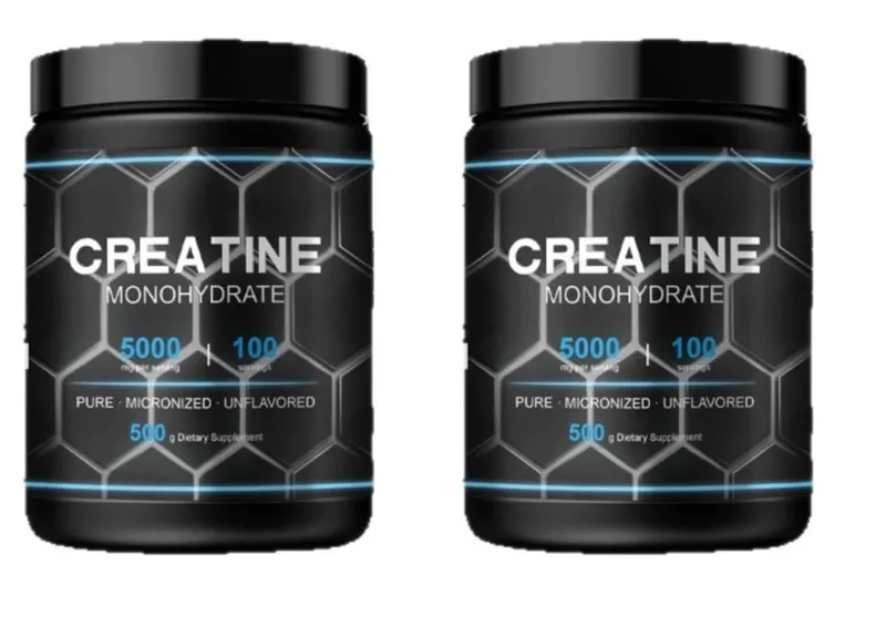 Creatina monohidratada em pó 500g suplemento micronizado sem sabor para recuperação de treino suporte muscular homens mulheres