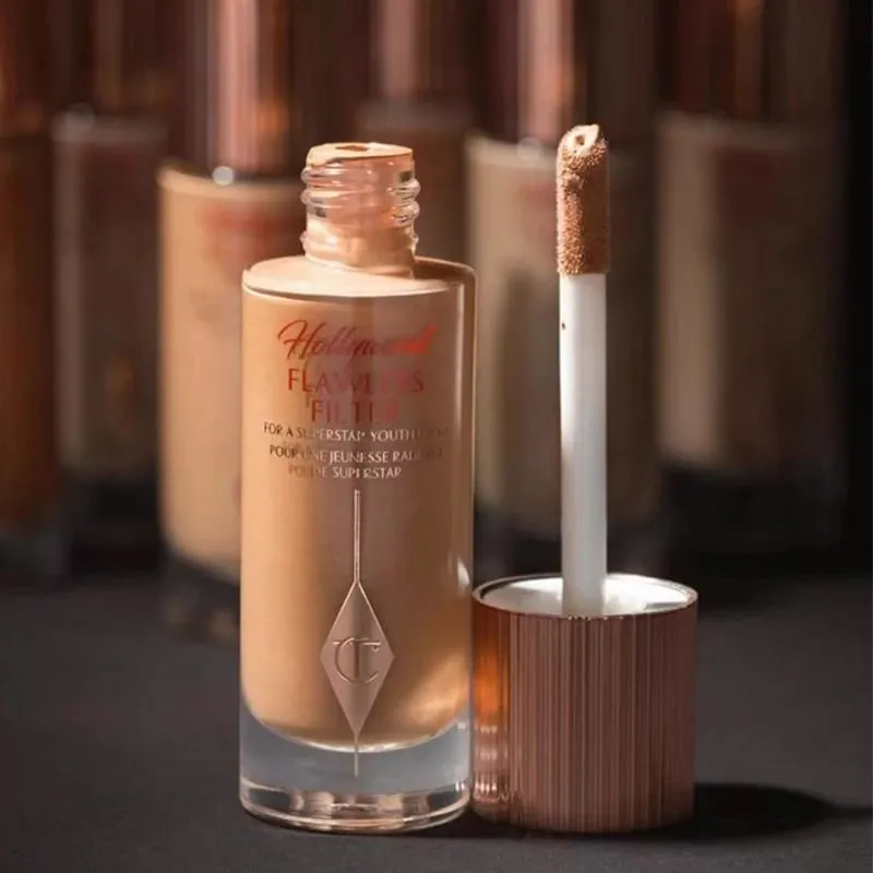 Charlotte Tilbury CT Highlighter Foundation Continuously Texture of The Makeup Hydrating Concealer Brightens Powder Compact