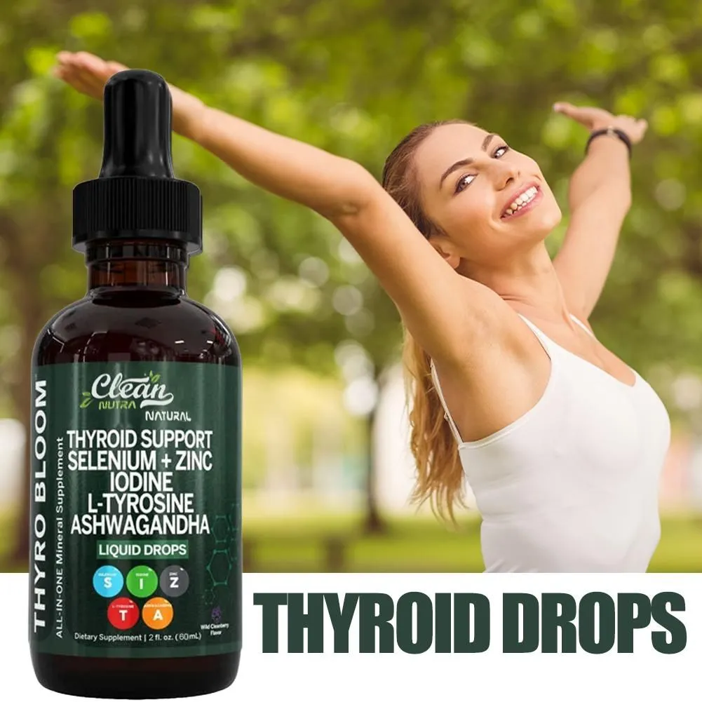 Suplemento líquido de 60ml, gotas de vitamina b3 e d12, selênio, zinco, iodo, l-tirosina, ashwagandha, suplemento diário, extrato de bexiga — image 2